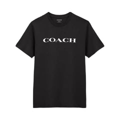 Coach Signature T-Shirt In Organic Cotton Black
