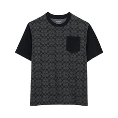 Coach Signature T-Shirt In Organic Cotton Charcoal Signature