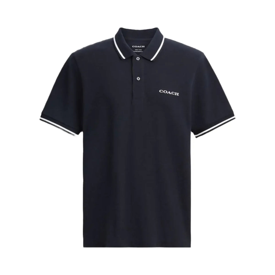 Coach Signature Trim Polo Navy