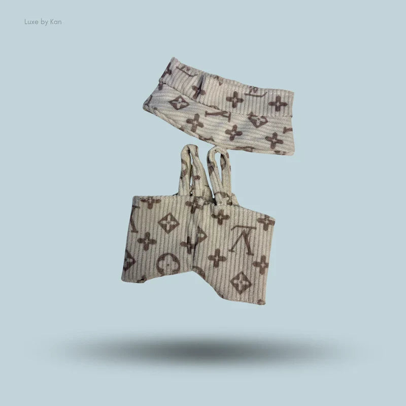 Pop Mart Labubu Doll Luxe Monogram Outfit - 2 Piece Set