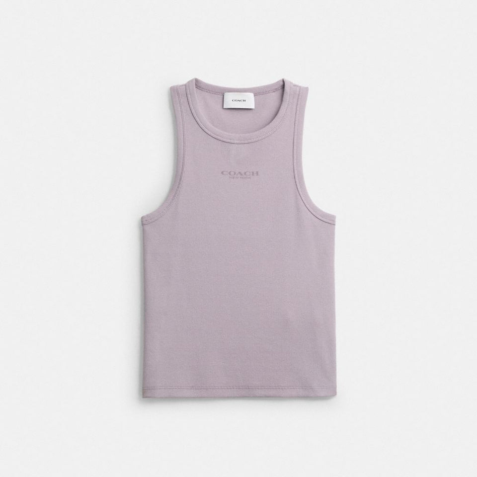 Coach New York Ribbed Tank Top Wisteria Purple