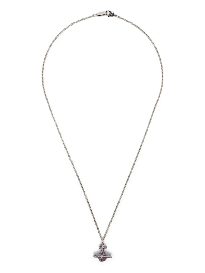 crystal-embellished orb necklace