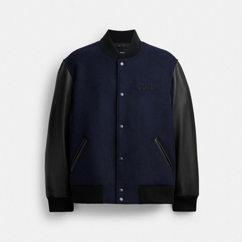 Coach Varsity Jacket Navy Blue