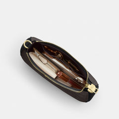 Coach Teri Shoulder Bag In Signature Canvas Gold Walnut Black
