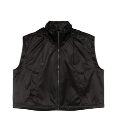 Cropped Gilet with High Collar