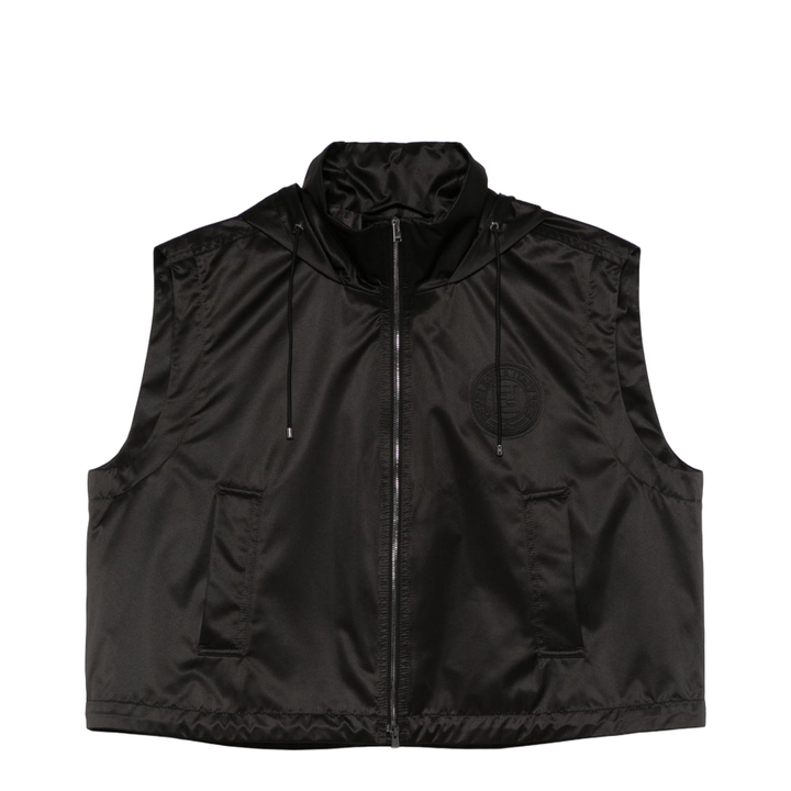 Cropped Gilet with High Collar