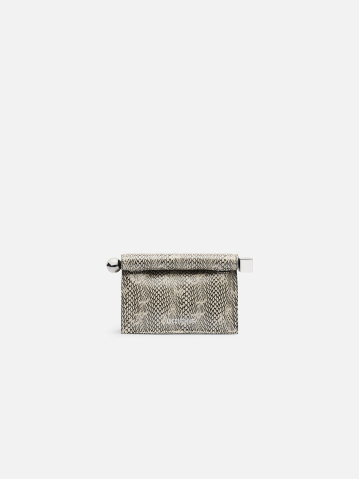 Jacquemus The Small Rond CarreClutch Mini Take-Out Clutch Beige