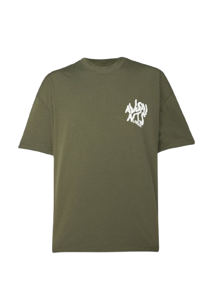 ALL SAINTS ORLANDO SS CREW FLEUR GREEN