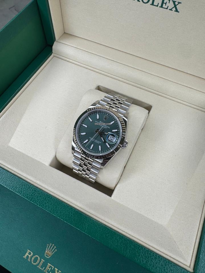 Rolex | Datejust | 126234 | Gold/Steel | 36 mm | Steel | Green | Automatic