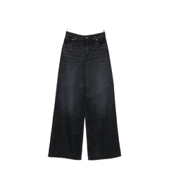 High-rise wide-leg jeans in denim