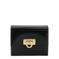 Patent Leather Wallet, Gold Hardware