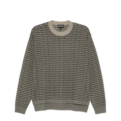 Virgin-Wool Jumper with All-Over Jacquard Signature Logo