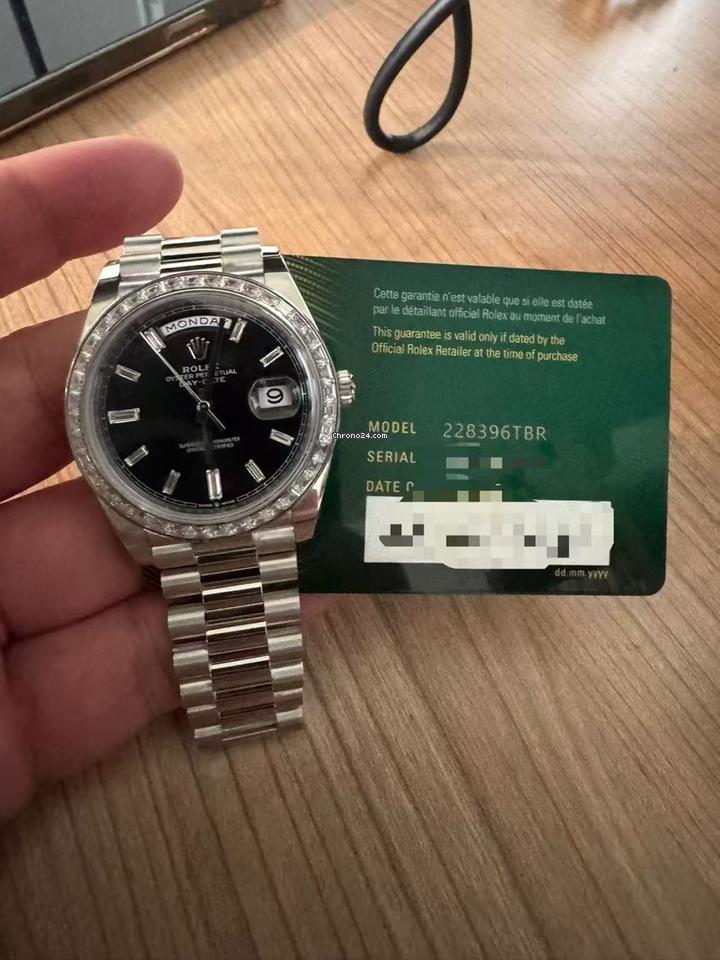 Rolex | Day-Date | 228396TBR | Platinum | 40 x 48 mm | Platinum | Black | Automatic