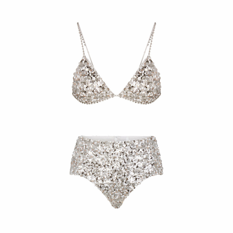 Novelty Intimates Sequin Bralette and Hipster Set