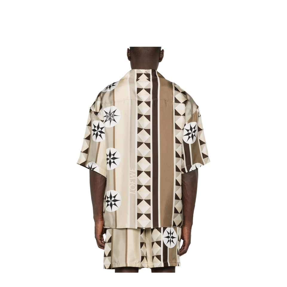 Shorts Sleeve Shirt in Silk Multicolor