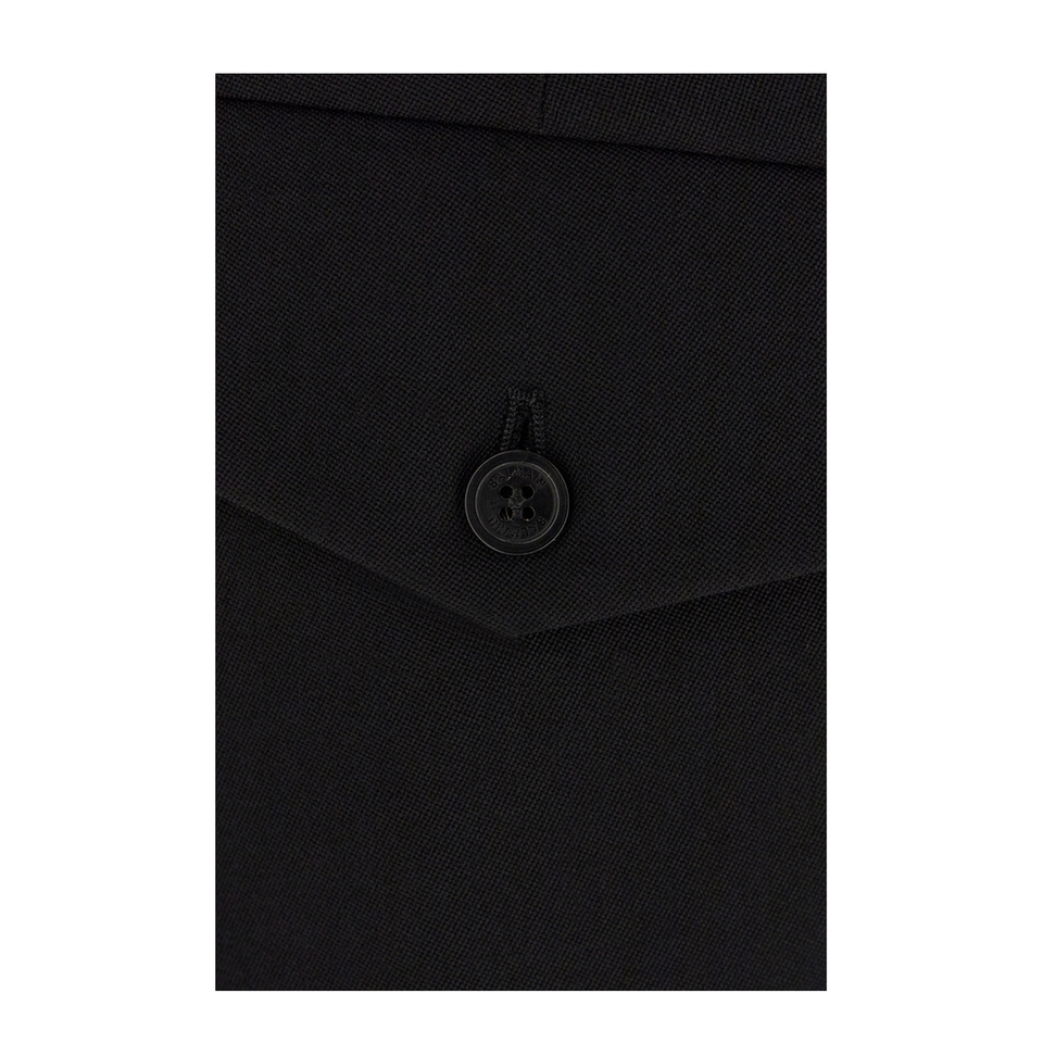 Pleated Gabardine Shorts - Black