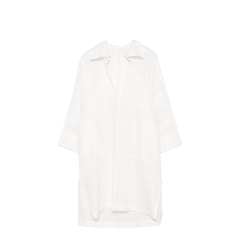 White Shorts Side Slits Top