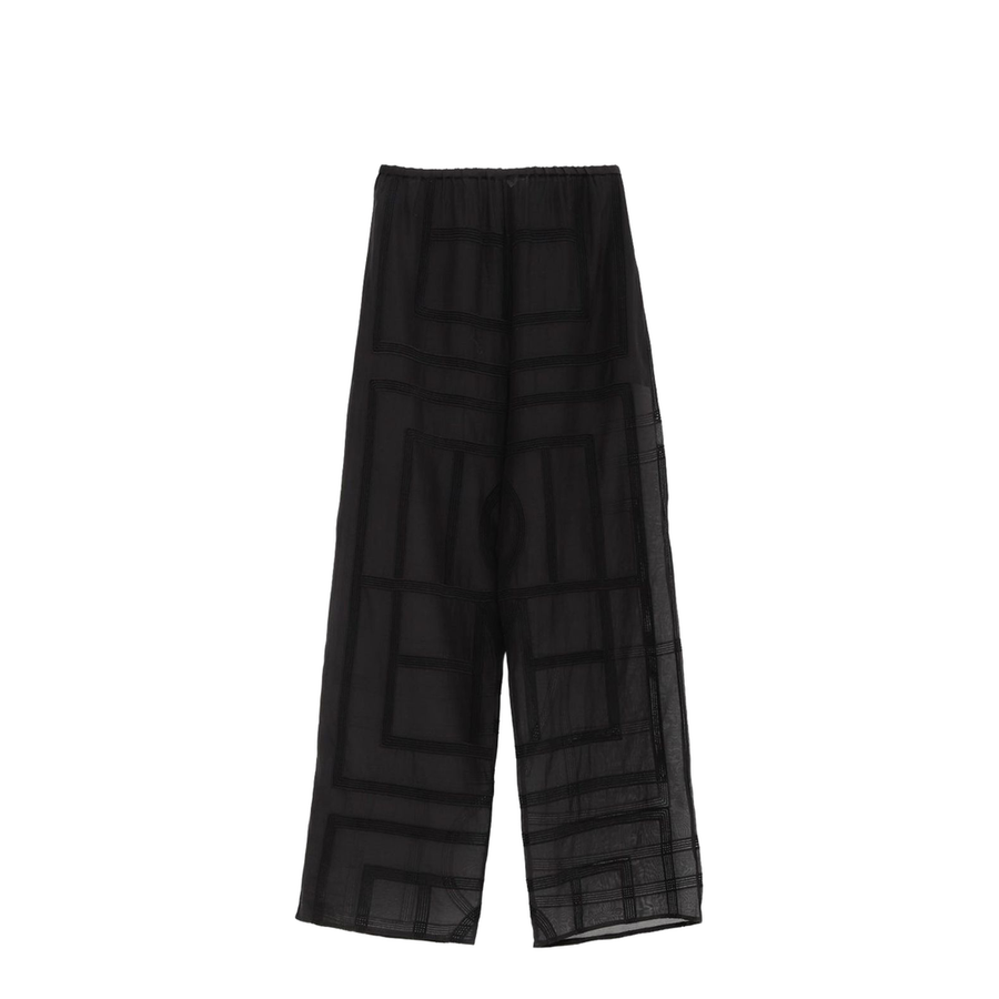 Black Geometric Pattern Elasticated Waistband