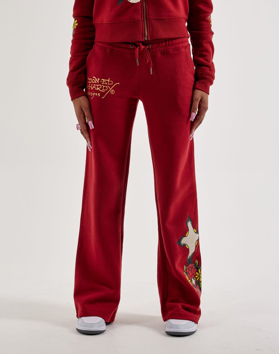 Ed Hardy Sacred Heart Fleece Sweatpants