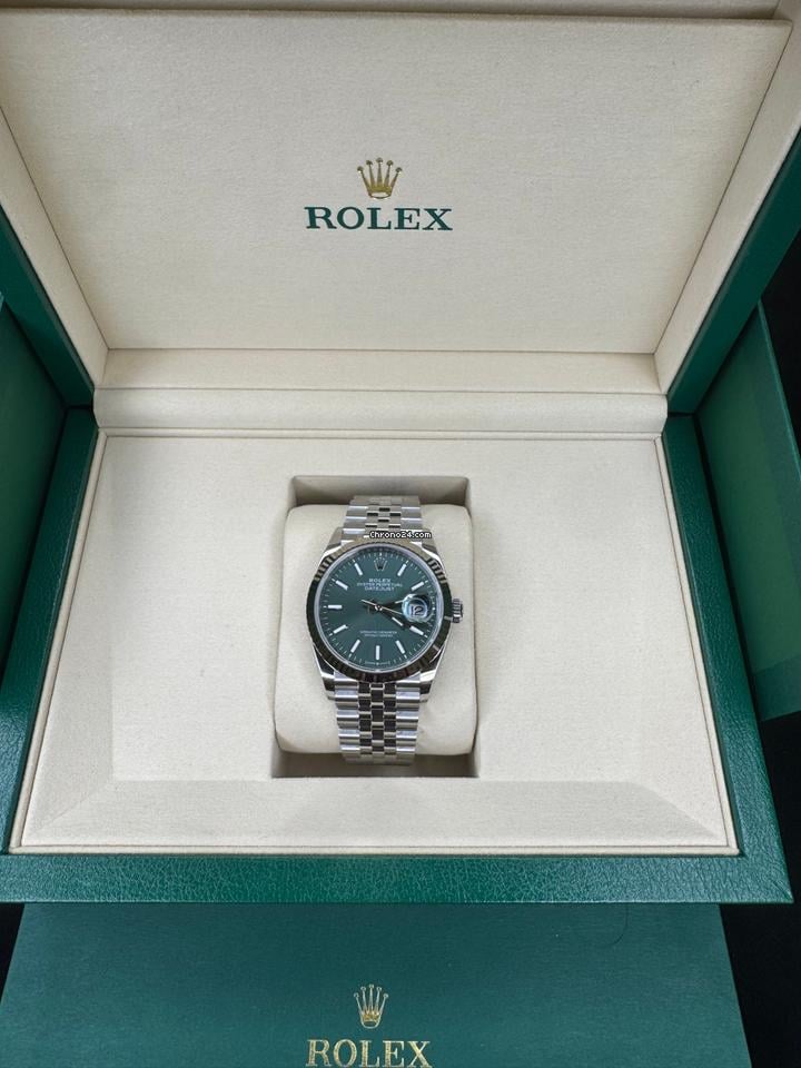 Rolex | Datejust | 126234 | Gold/Steel | 36 mm | Steel | Green | Automatic