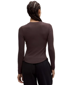 Lululemon Hold Tight Long-Sleeve Henley Sheer Oak
