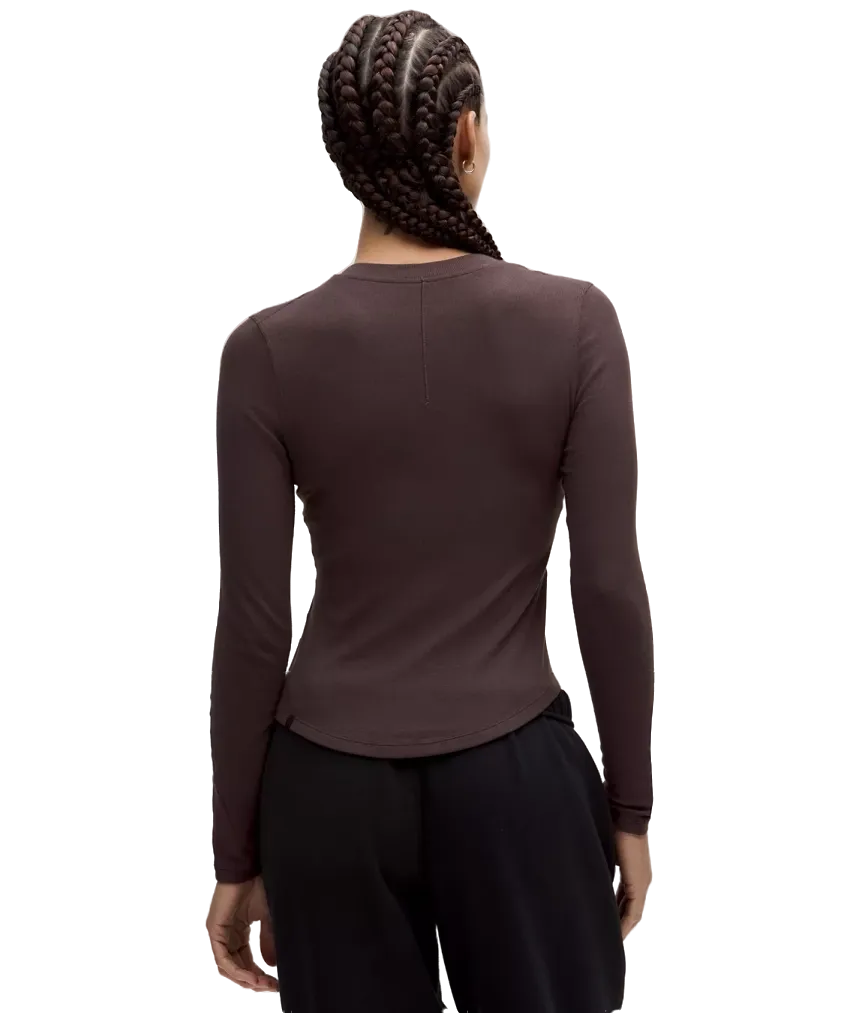 Lululemon Hold Tight Long-Sleeve Henley Sheer Oak