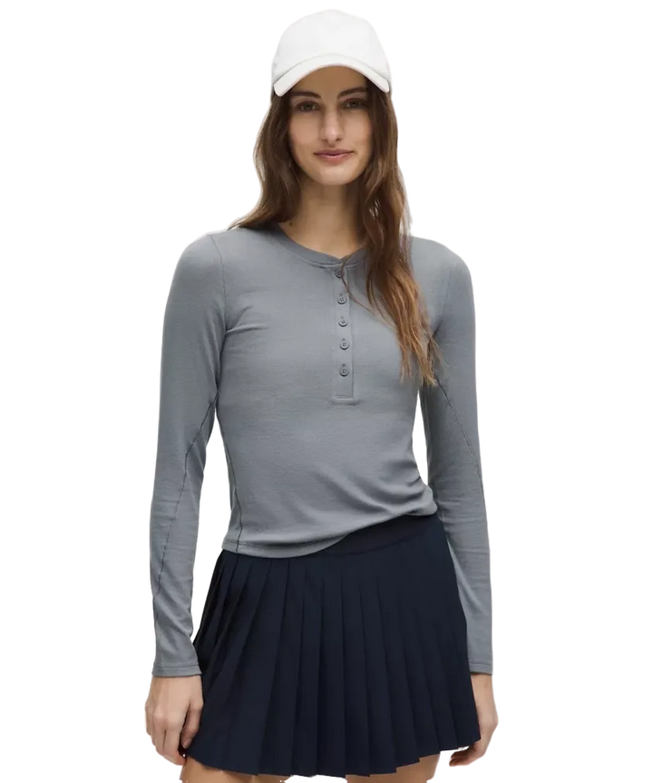Lululemon Hold Tight Long-Sleeve Henley Solar Grey