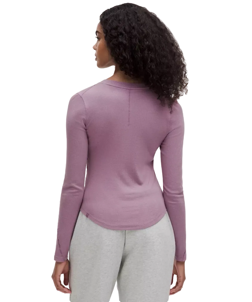 Lululemon Hold Tight Long-Sleeve Henley Lavender Lux