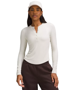 Lululemon Hold Tight Long-Sleeve Henley Bone