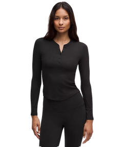 Lululemon Hold Tight Long-Sleeve Henley Black