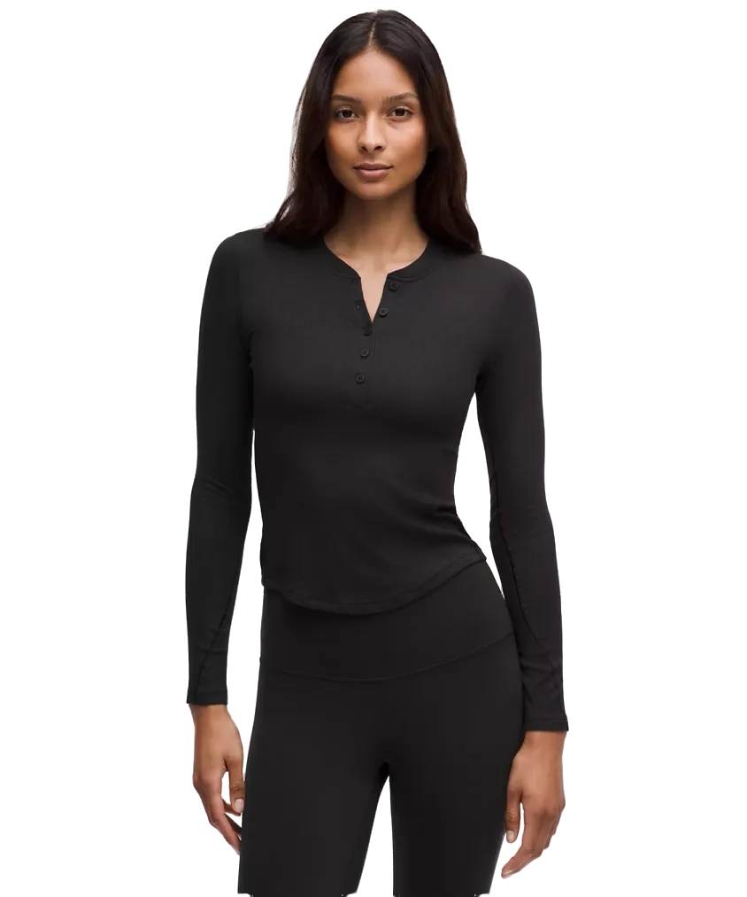 Lululemon Hold Tight Long-Sleeve Henley Black