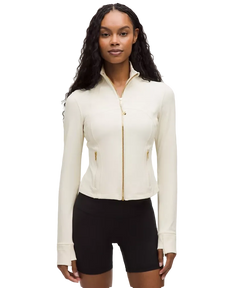Lululemon Define Cropped Jacket Nulu Light Ivory/Gold