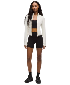 Lululemon Define Cropped Jacket Nulu Light Ivory/Gold