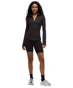 Lululemon Define Jacket Nulu Leopard Daisy Emboss Black