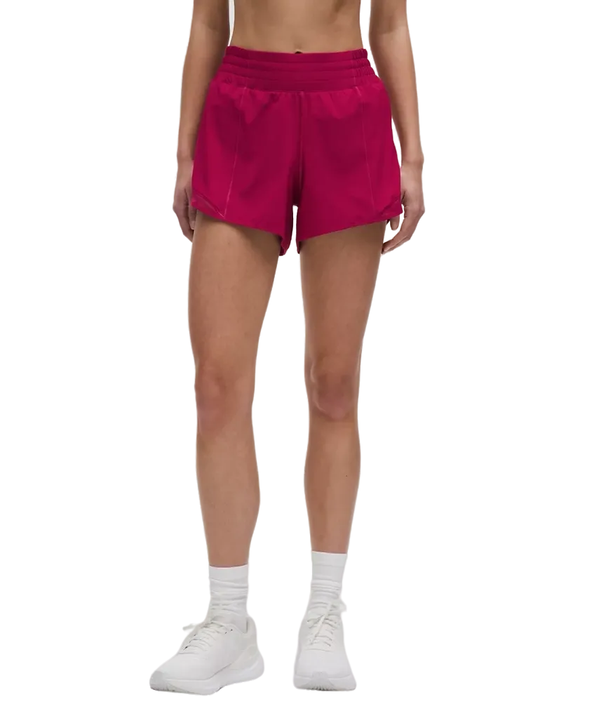 Lululemon Hotty Hot High-Rise Lined Shorts 4" Magenta Smoke