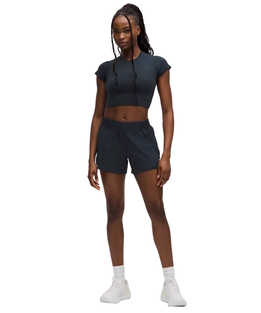 Lululemon Hotty Hot High-Rise Lined Shorts 4" True Navy