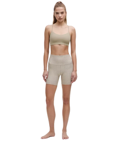 Lululemon Align High-Rise Shorts 6" Glow Grid Light Ivory Multi