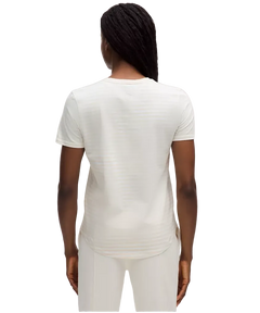 Lululemon Love Curved-Hem Crewneck T-Shirt Narrow Bold Stripe Light Ivory White