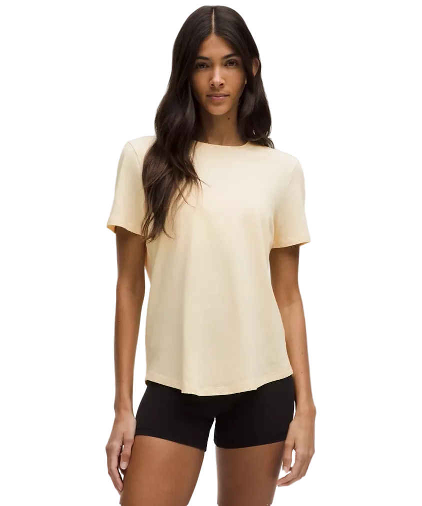 Lululemon Love Curved-Hem Crewneck T-Shirt Butter Cream