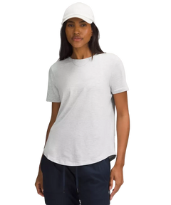 Lululemon Love Curved-Hem Crewneck T-Shirt Heathered Core Ultra Light Grey
