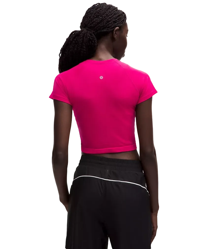 Lululemon Swiftly Tech Cropped Shorts-Sleeve Shirt 2.0 Passionate