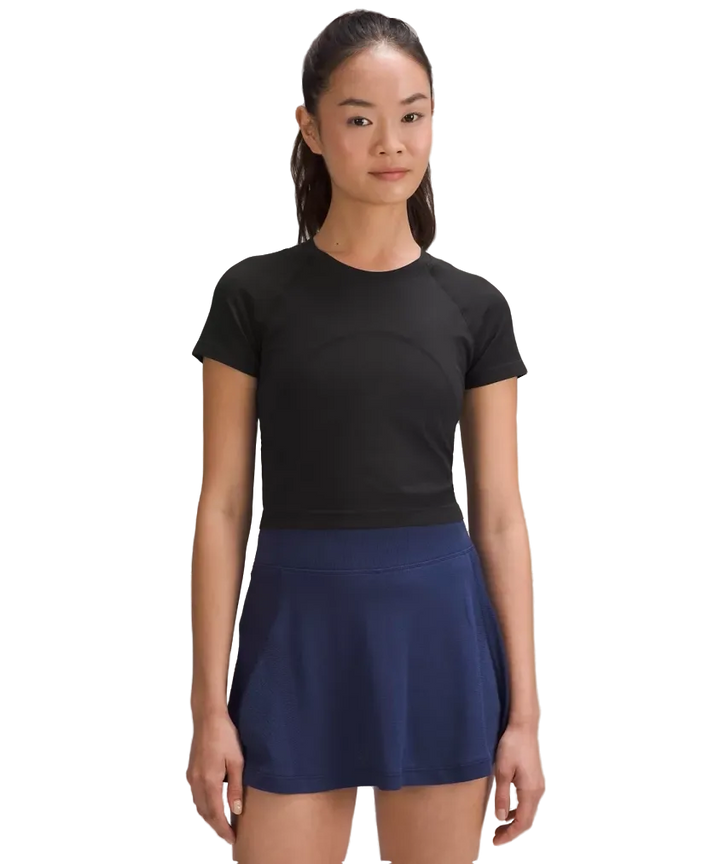 Lululemon Swiftly Tech Cropped Shorts-Sleeve Shirt 2.0 Black