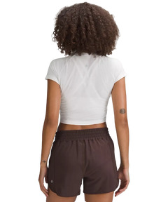 Lululemon Swiftly Tech Cropped Shorts-Sleeve Shirt 2.0 White
