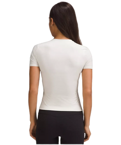 Lululemon Wundermost Ultra-Soft Nulu Hip-Length Crewneck Shirt Bone