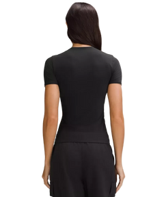 Lululemon Wundermost Ultra-Soft Nulu Hip-Length Crewneck Shirt Black