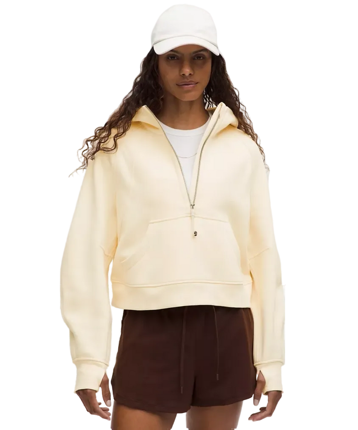 Lululemon Scuba Oversized Half-Zip Hoodie Butter Cream