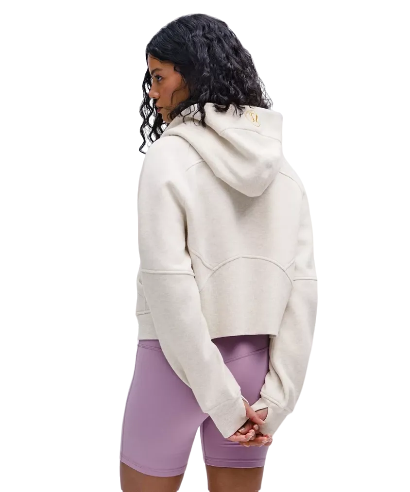 Lululemon Scuba Oversized Half-Zip Hoodie Heathered Bone/Gold