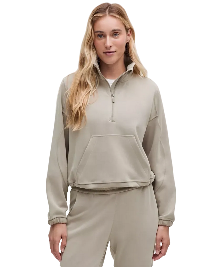 Lululemon Brushed Softstreme Half Zip Riverstone