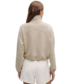 Lululemon Brushed Softstreme Half Zip Sheer Oak