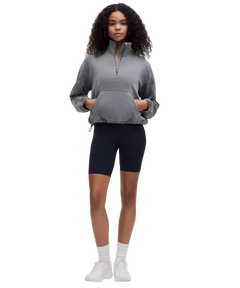 Lululemon Brushed Softstreme Half Zip Solar Grey